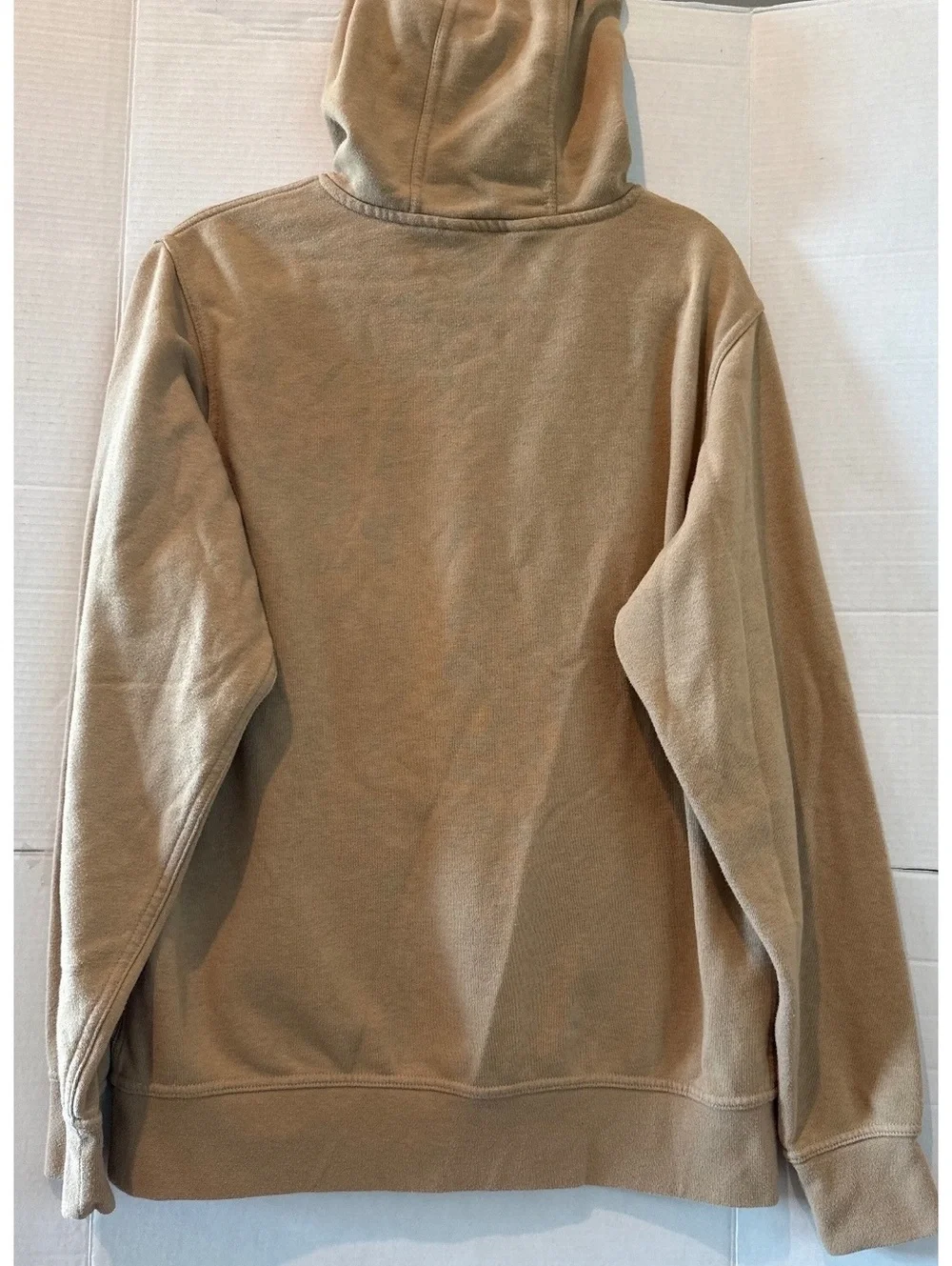 The North Face Men's Hoodie Tan Large Cotton Blend Pullover Sweatshirt